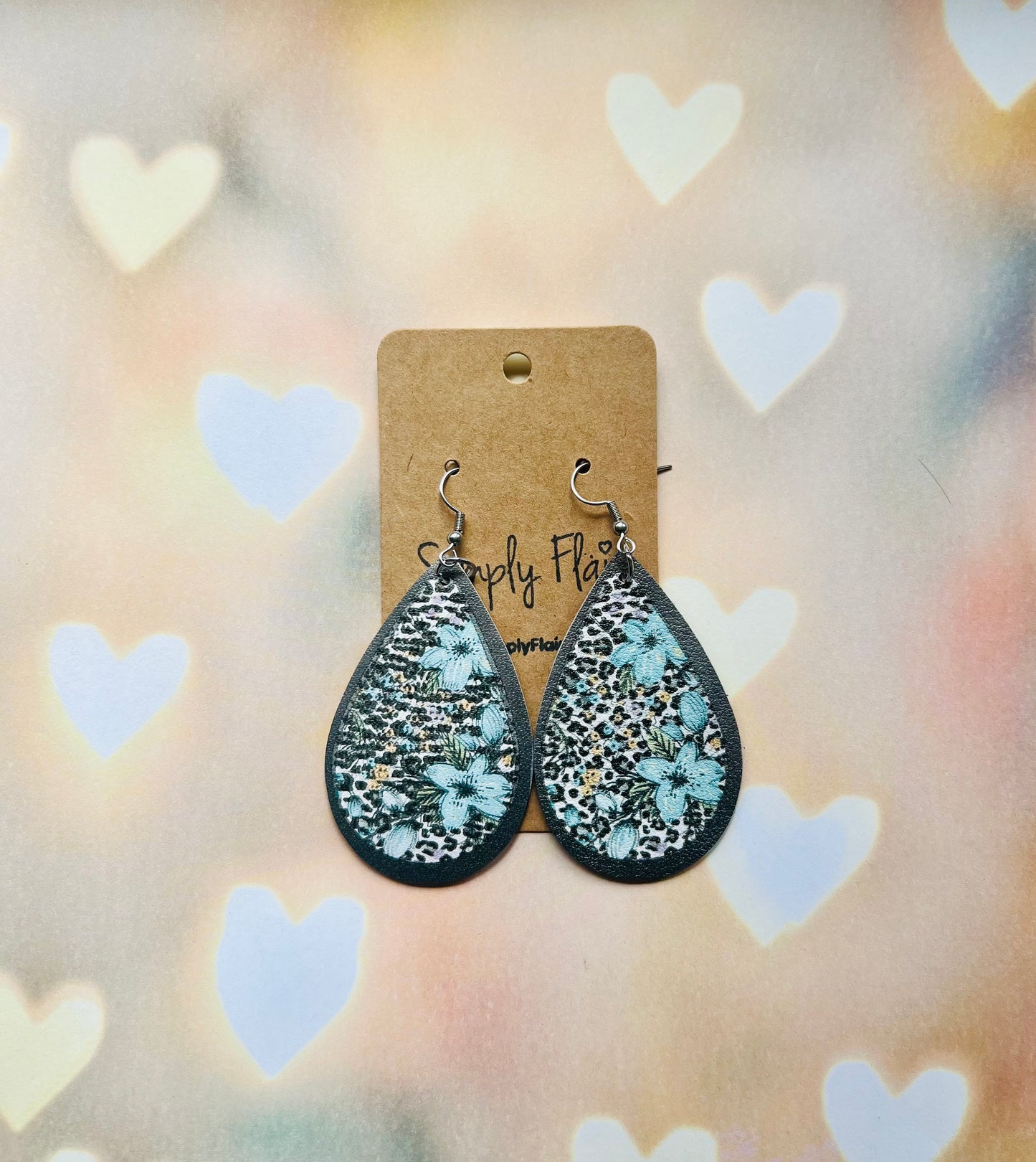 Leopard Floral Earrings