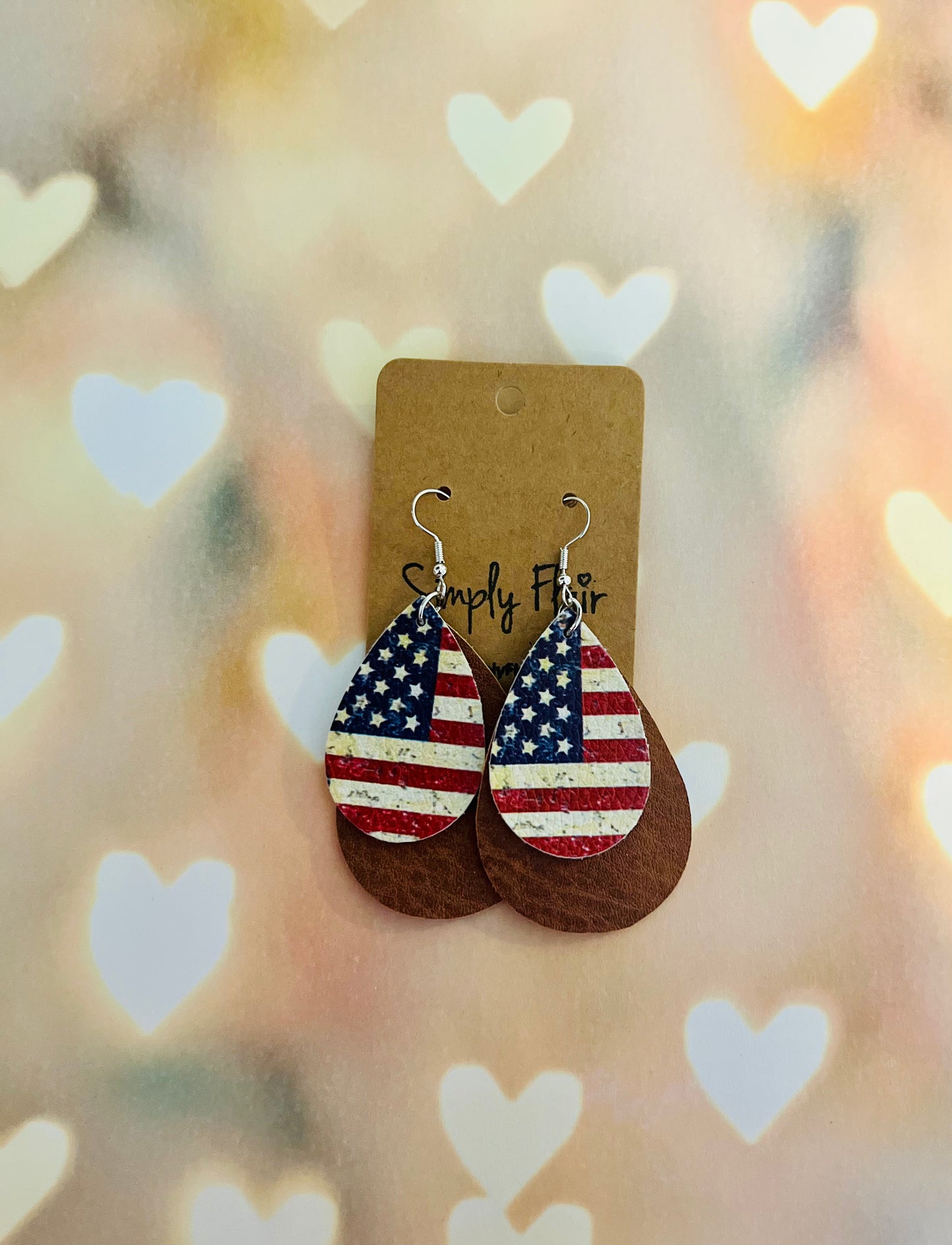 American Flag Patriotic Earrings