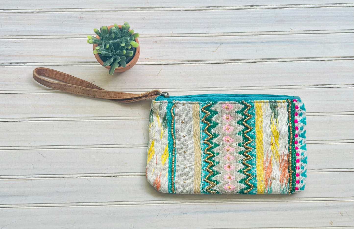 Handmade Patterned Wristlet/Clutch