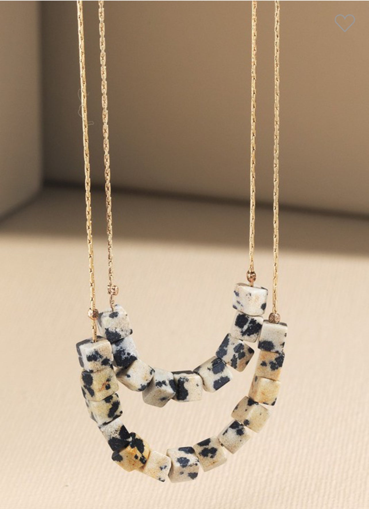 Cube Natural Stone Necklace