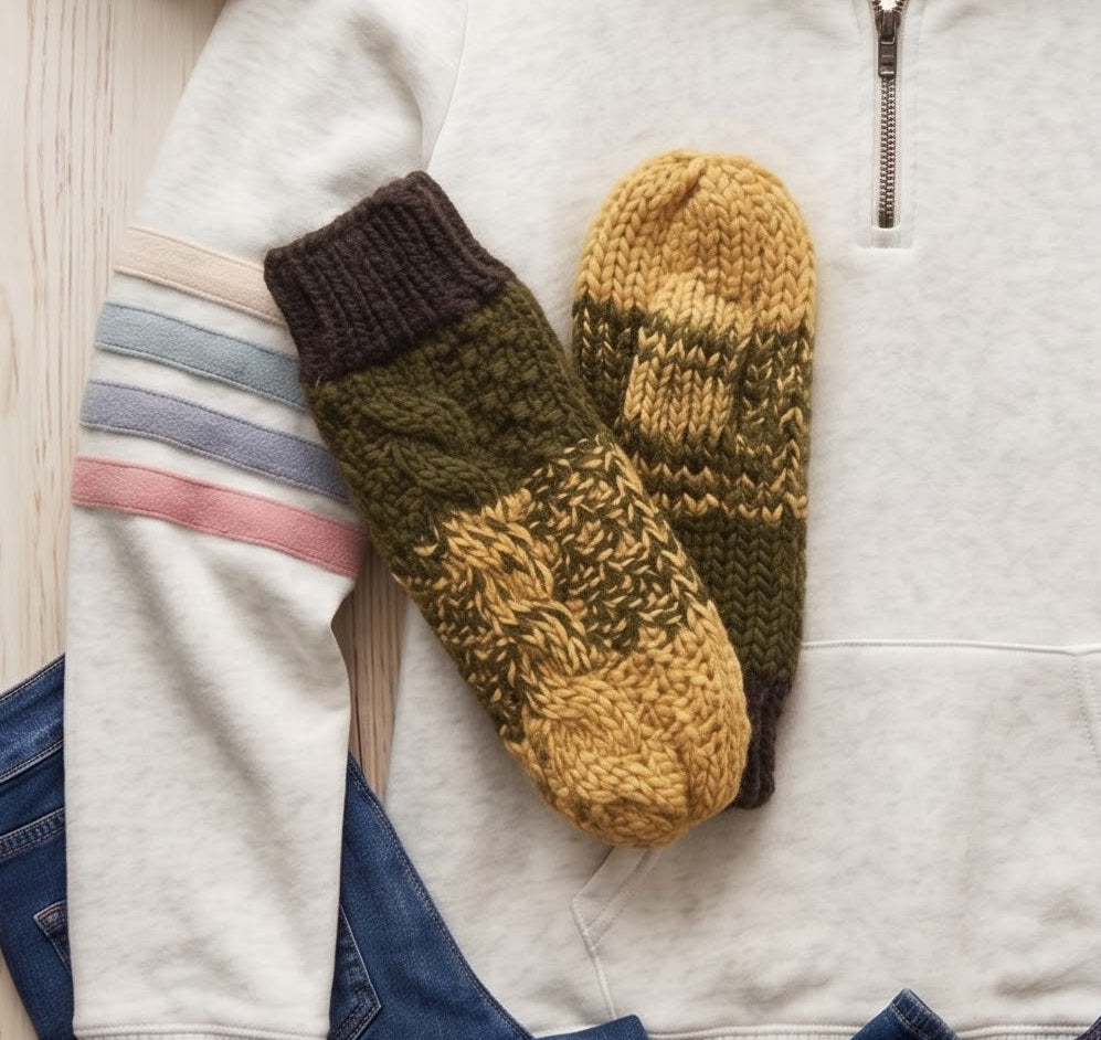 Aspen Cable-Knit Mittens