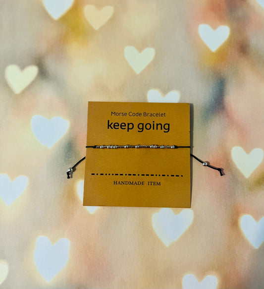 “Keep Going” Morse Code Bracelet