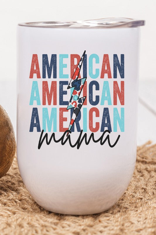 American Mama Floral Bolt Stack Wine Cup