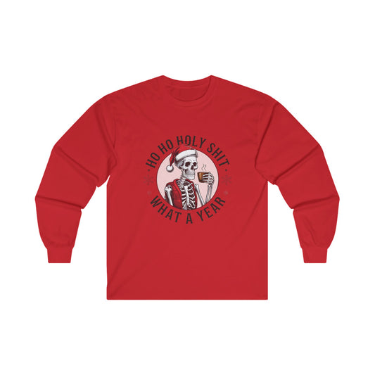 Ho Ho What A Year Unisex Ultra Cotton Long Sleeve Tee