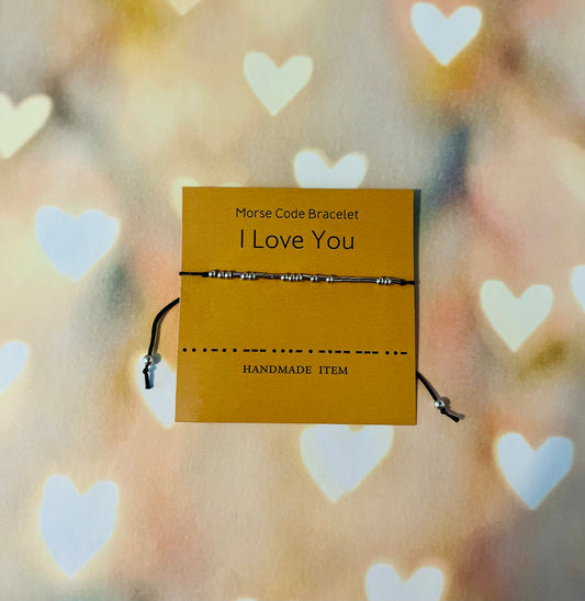 “I Love You” Morse Code Bracelet