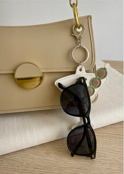 Martini Glass Bag Charm and Sunglass Holder