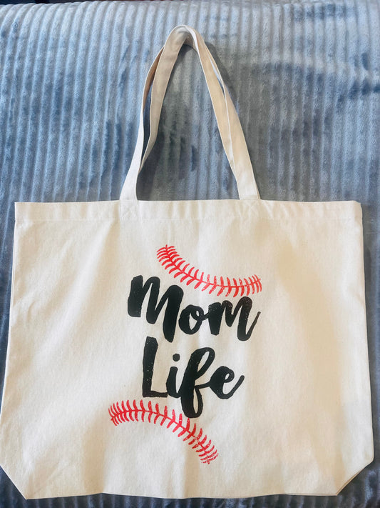 Mom Life Canvas Bag